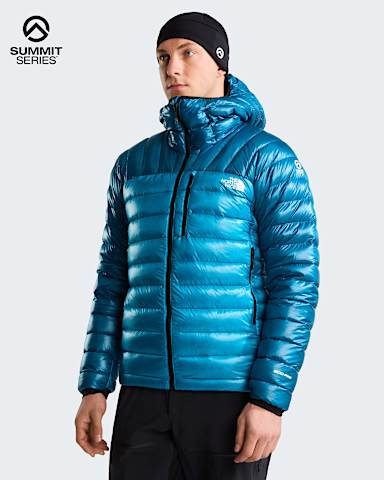 Summit Breithorn Daunenjacke mit Kapuze fr Herren TNF Meridian BlueDusk Blue HERO