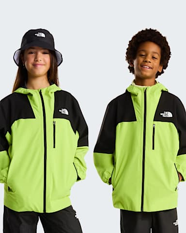 Klein verpackbare WanderShelljacke fr Jugendliche TNF TNF BlackFizz Lime alt4