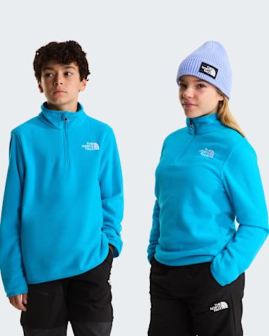 Teens Glacier 14 Zip Fleece TNF Meridian Blue alt4