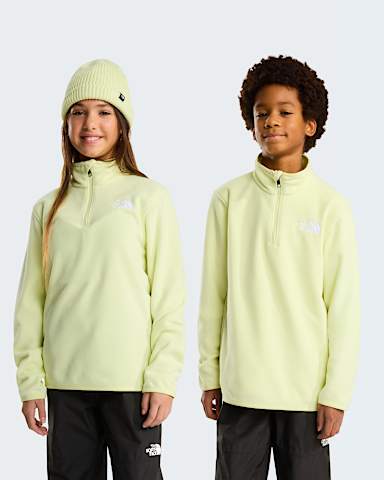 Teens Glacier 14 Zip Fleece TNF Lemon Mist alt4
