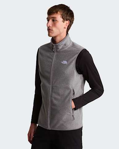 Mens Glacier Fleece Gilet TNF TNF Mid Grey Heather alt4
