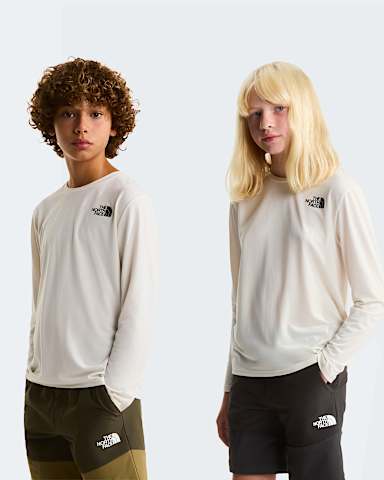 247 Tshirt met lange mouwen voor tieners TNF White Dune alt4