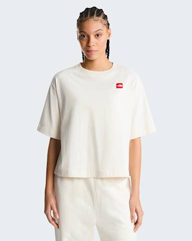 Womens Red Box Boxy TShirt TNF White Dune alt4
