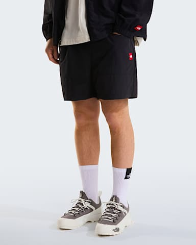 Unisex Red Box Nylon Belted Shorts TNF TNF Black alt4