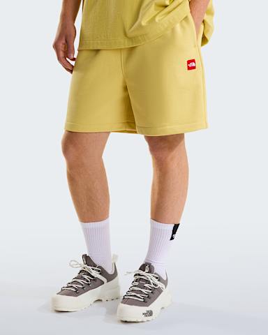 Unisex TNF Red Box Fleece Shorts TNF Honeyed Sand alt4