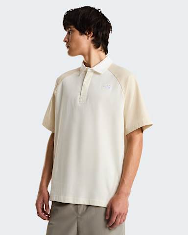 Unisex Rugby Polo Shirt TNF White DuneDesert Stone alt4