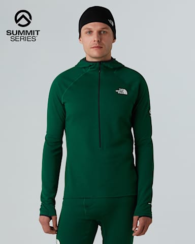 Mens Summit DotKnit AMK Hooded Baselayer TNF Apex Green hero