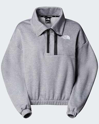 Forro polar de cuello alto con cremallera de 14 Mountain Athletics para mujer TNF TNF Pale Grey HeatherMeld Grey hero