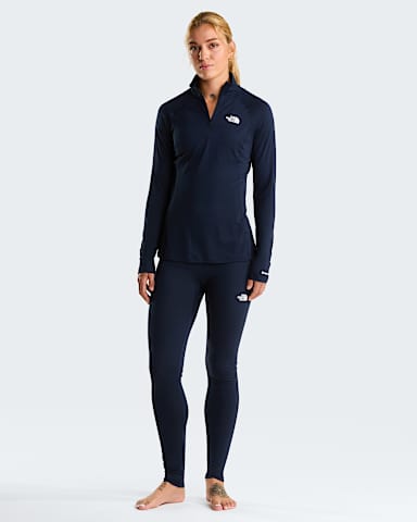 Damen TNF x Smartwool MerinoLangarmshirt mit 14Reiverschluss TNF Summit Navy alt1