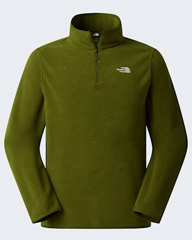 Glacierfleece met kwartrits voor heren TNF Woodland Green hero