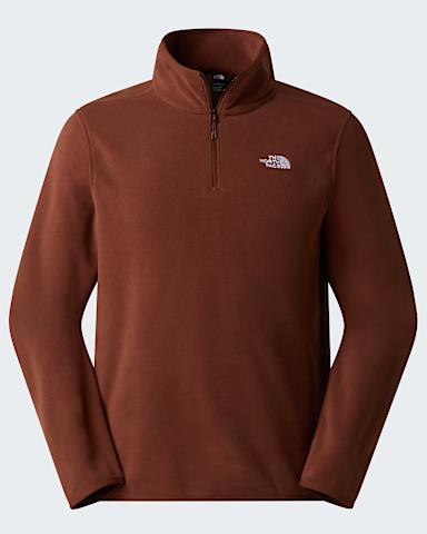 Glacierfleece met kwartrits voor heren TNF Ember Soil hero