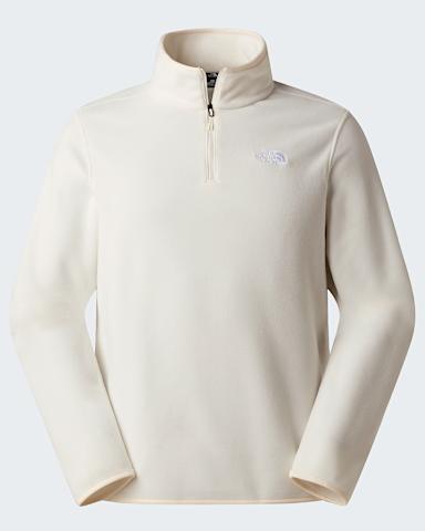 Glacierfleece met kwartrits voor heren TNF White Dune hero