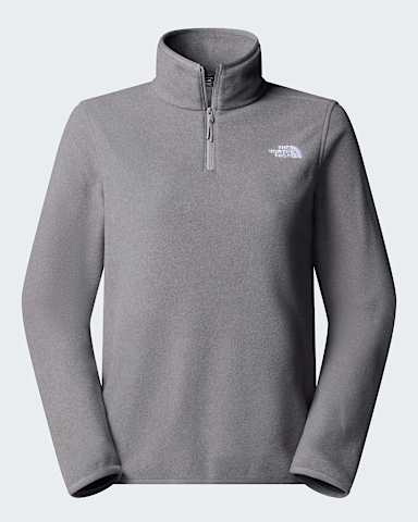 Womens Glacier 14 Zip Fleece TNF TNF Mid Grey Heather hero