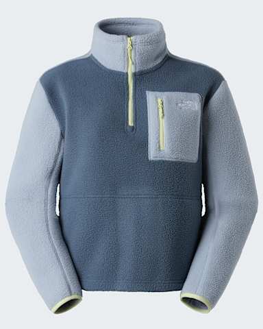 Yumiorifleecejas met kwartrits voor dames TNF Granite GreyFrost GreyLemon Mist hero