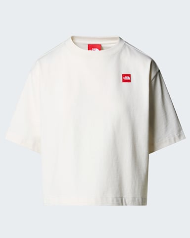 Womens Red Box Boxy TShirt TNF White Dune hero