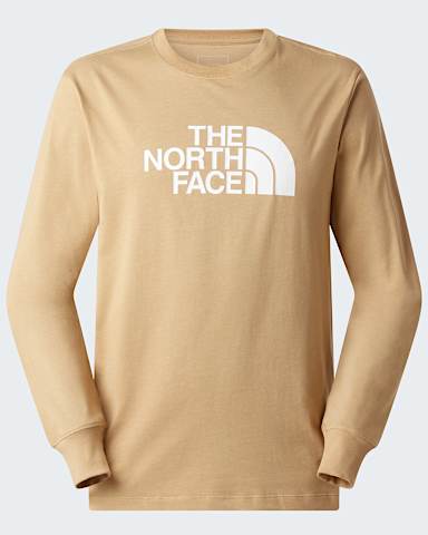 Mens Evolution Half Dome Regular LongSleeve TShirt TNF Khaki Stone hero