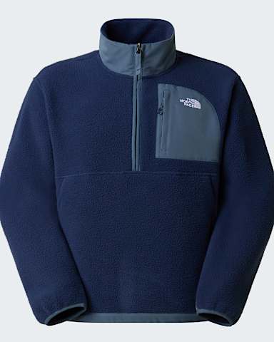 Mens Yumiori OffPeak 12 Zip Fleece Jacket TNF Summit NavyGranite Grey hero