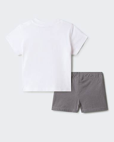 Set NSE Box Play Regular con pantaloncini da neonato TNF TNF WhiteSmoked Pearl alt1