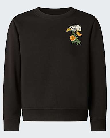 Flora relaxt geschnittenes Sweatshirt fr Mdchen TNF TNF Black hero