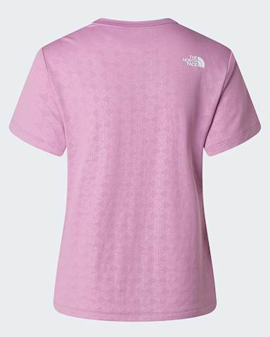 Flex Geo Regular TShirt met relifprint voor dames TNF Hushed Lavender alt1