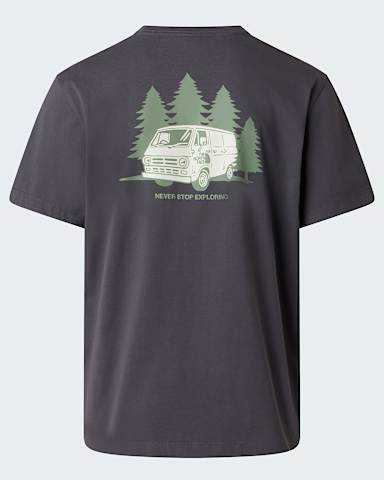 Mens Van Life Relaxed Graphic TShirt TNF Anthracite Grey alt1