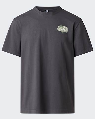 Mens Van Life Relaxed Graphic TShirt TNF Anthracite Grey hero