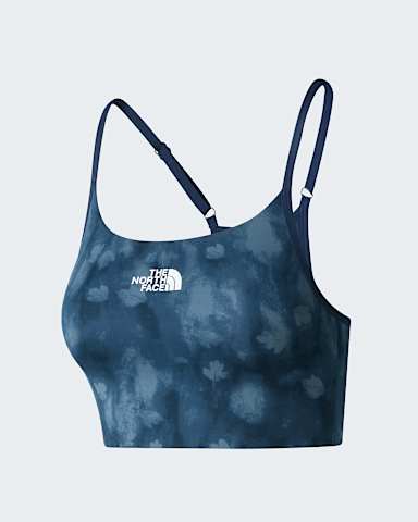 Womens Flex Printed Bra TNF Summit Navy Diffused Nature Print hero