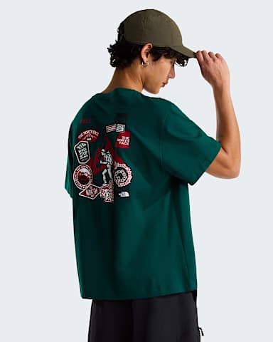 Triko Country Stickers Italy Relaxed unisex TNF Hunter GreenTNF White alt2