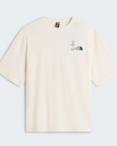 Mens Why Cant We Be Friends Oversized TShirt TNF White DuneHunter Green hero