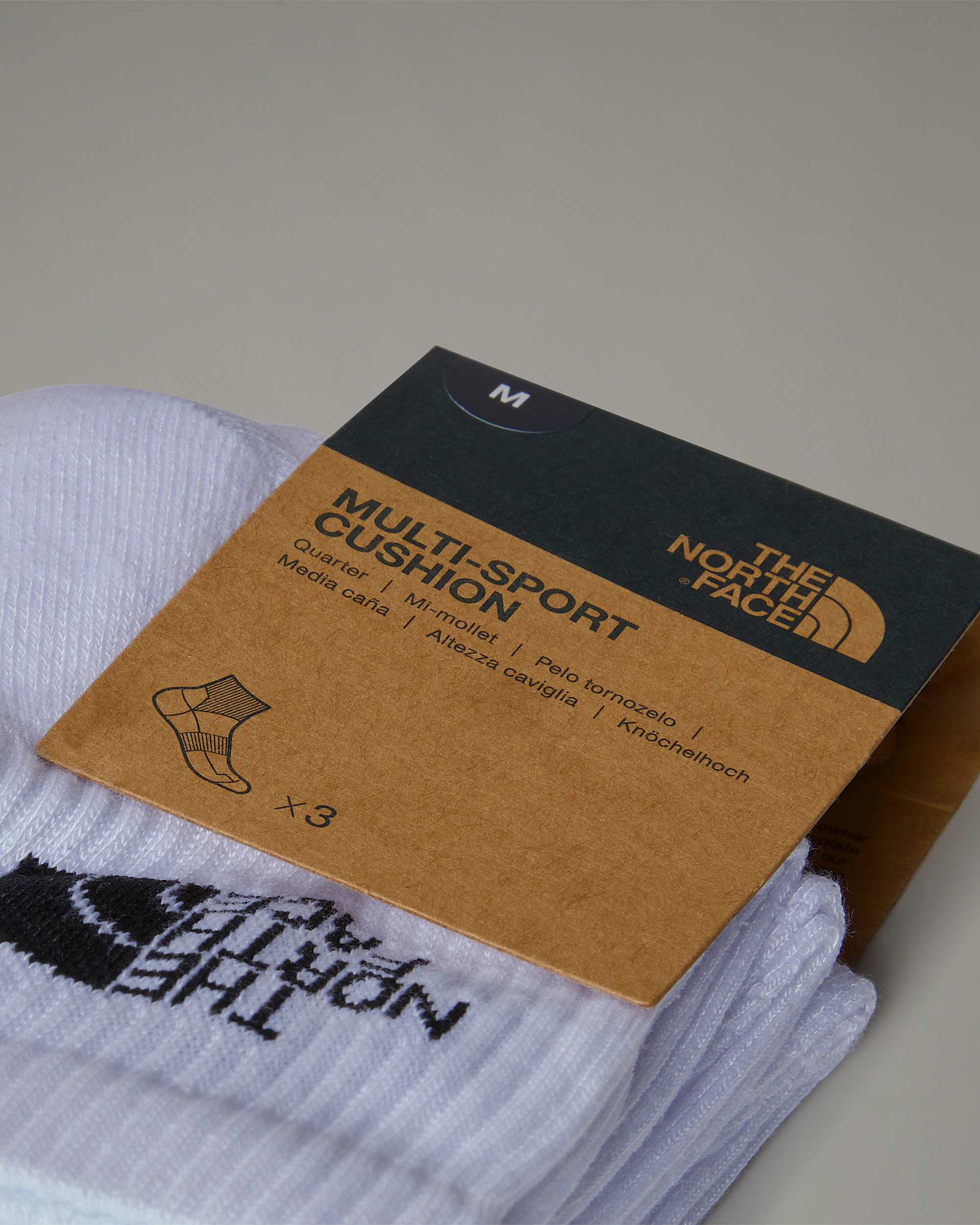 Chaussettes courtes avec amorti Multi Sport TNF TNF White ALT3