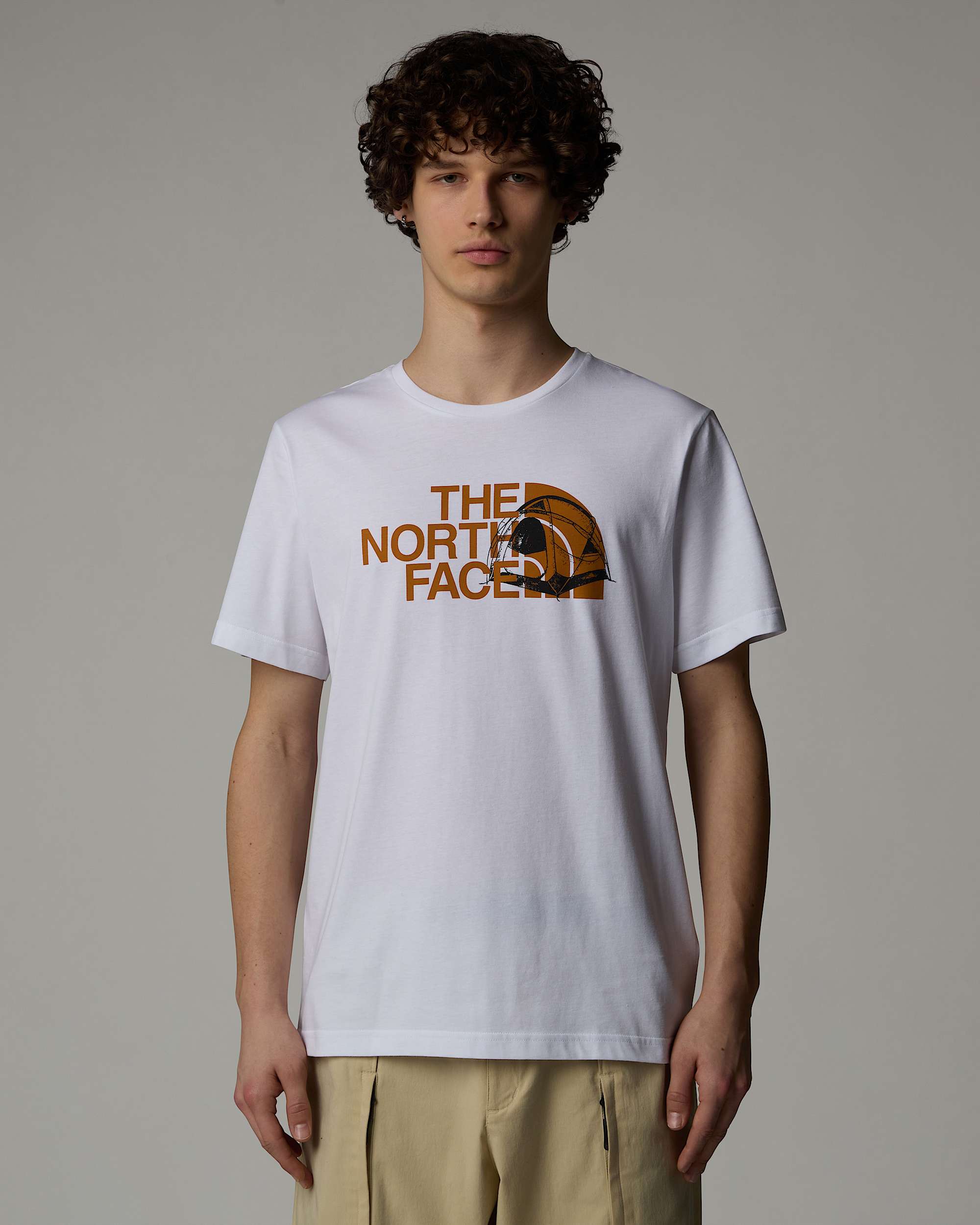 Mens Graphic Half Dome TShirt TNF HERO