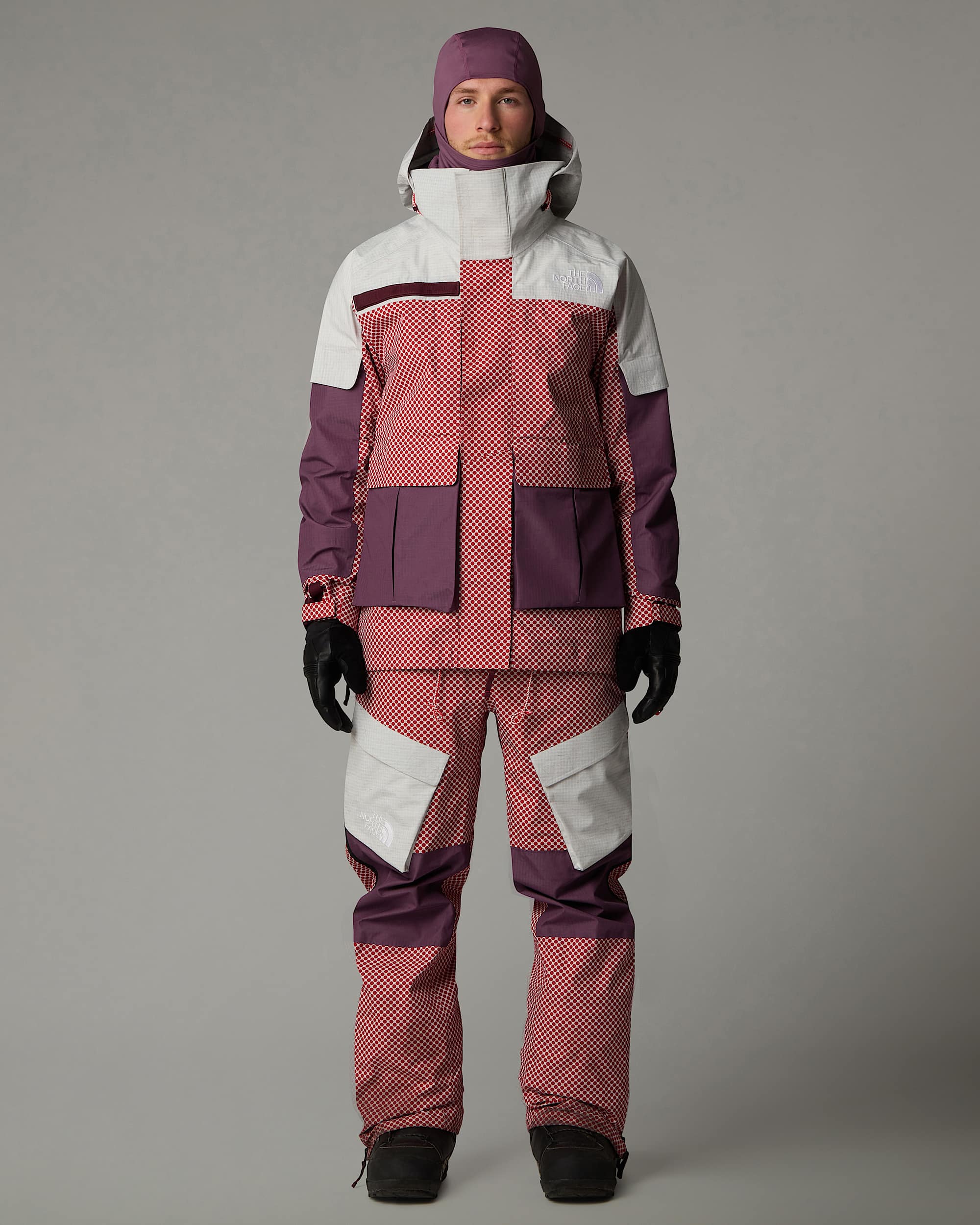 A68a DryVent Monoshelljas voor heren TNF TNF RedMidnight Mauve ALT4