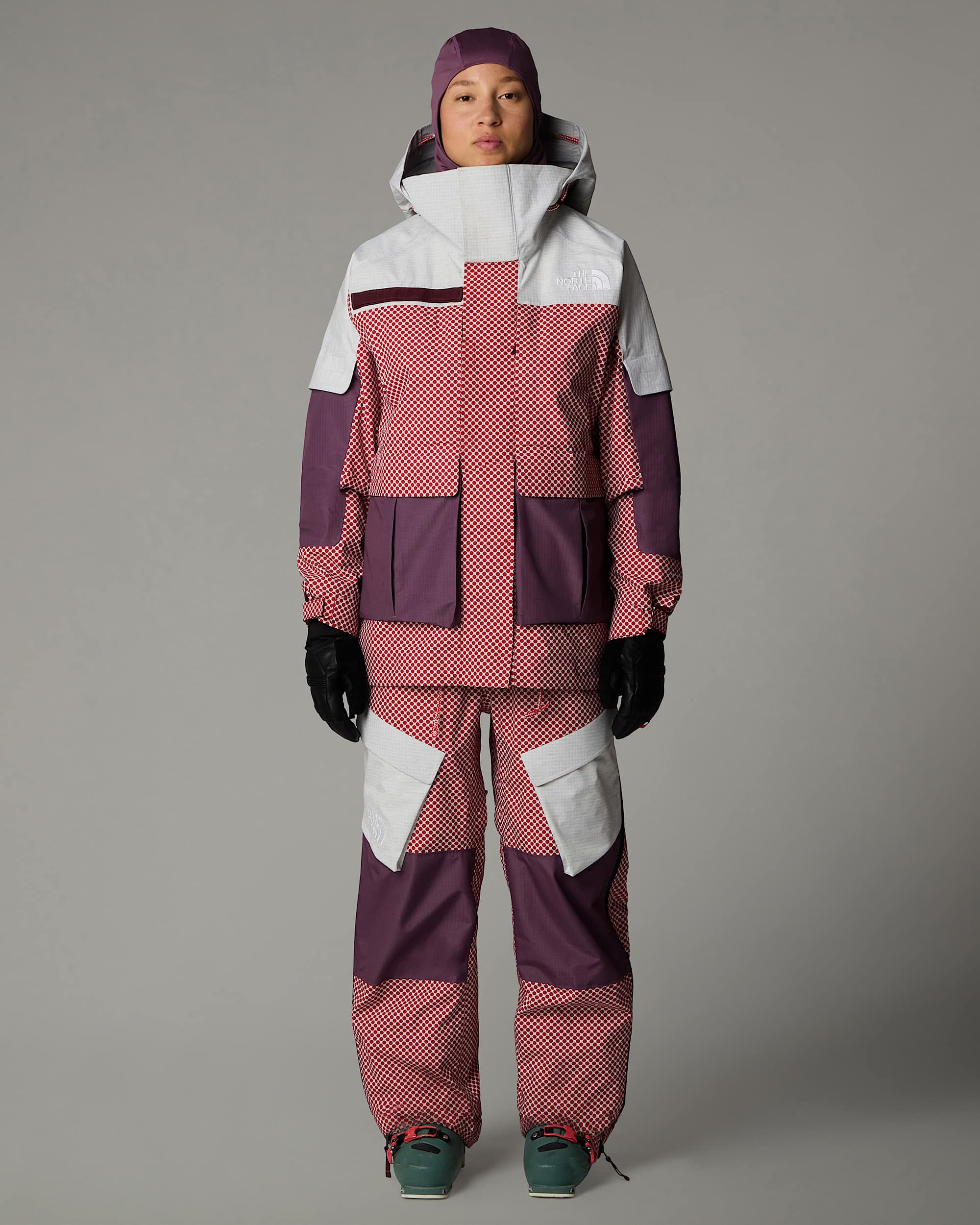 A68a DryVent Monoshelljas voor heren TNF TNF RedMidnight Mauve ALT15