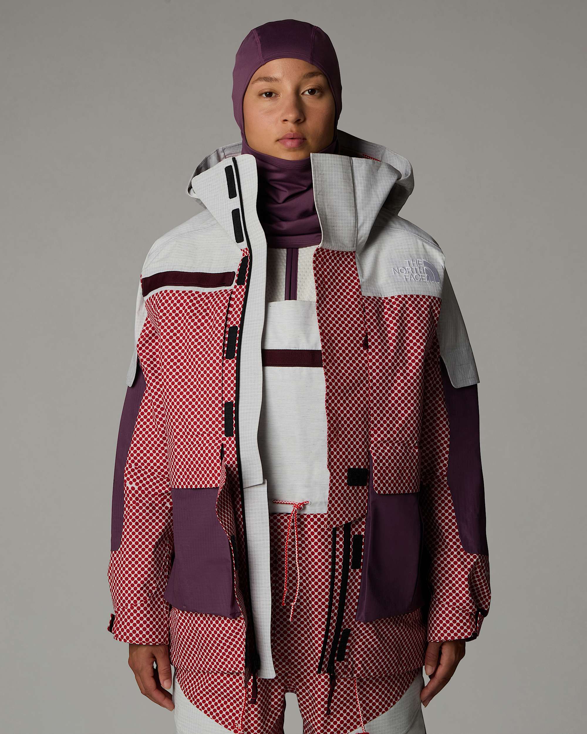 A68a DryVent Monoshelljas voor heren TNF TNF RedMidnight Mauve ALT17
