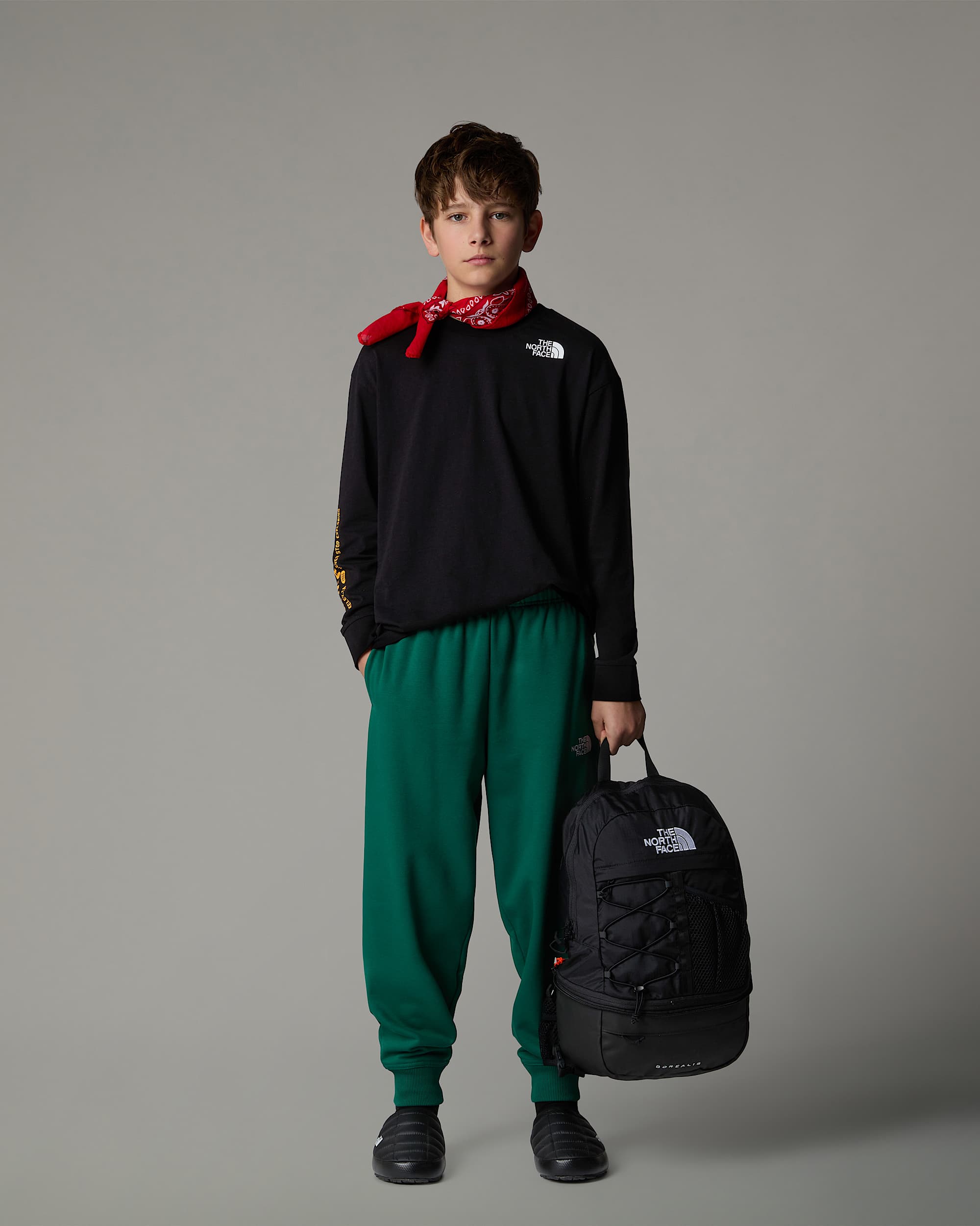 Oversized VarsityTshirt met lange mouwen en print voor tieners TNF ALT1