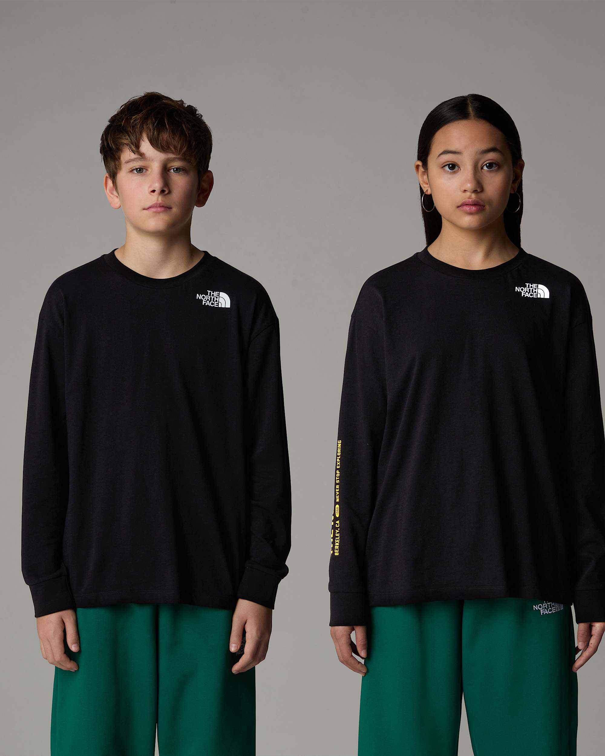 Tshirt oversize  manches longues Varsity Graphic pour enfant TNF TNF Black HERO