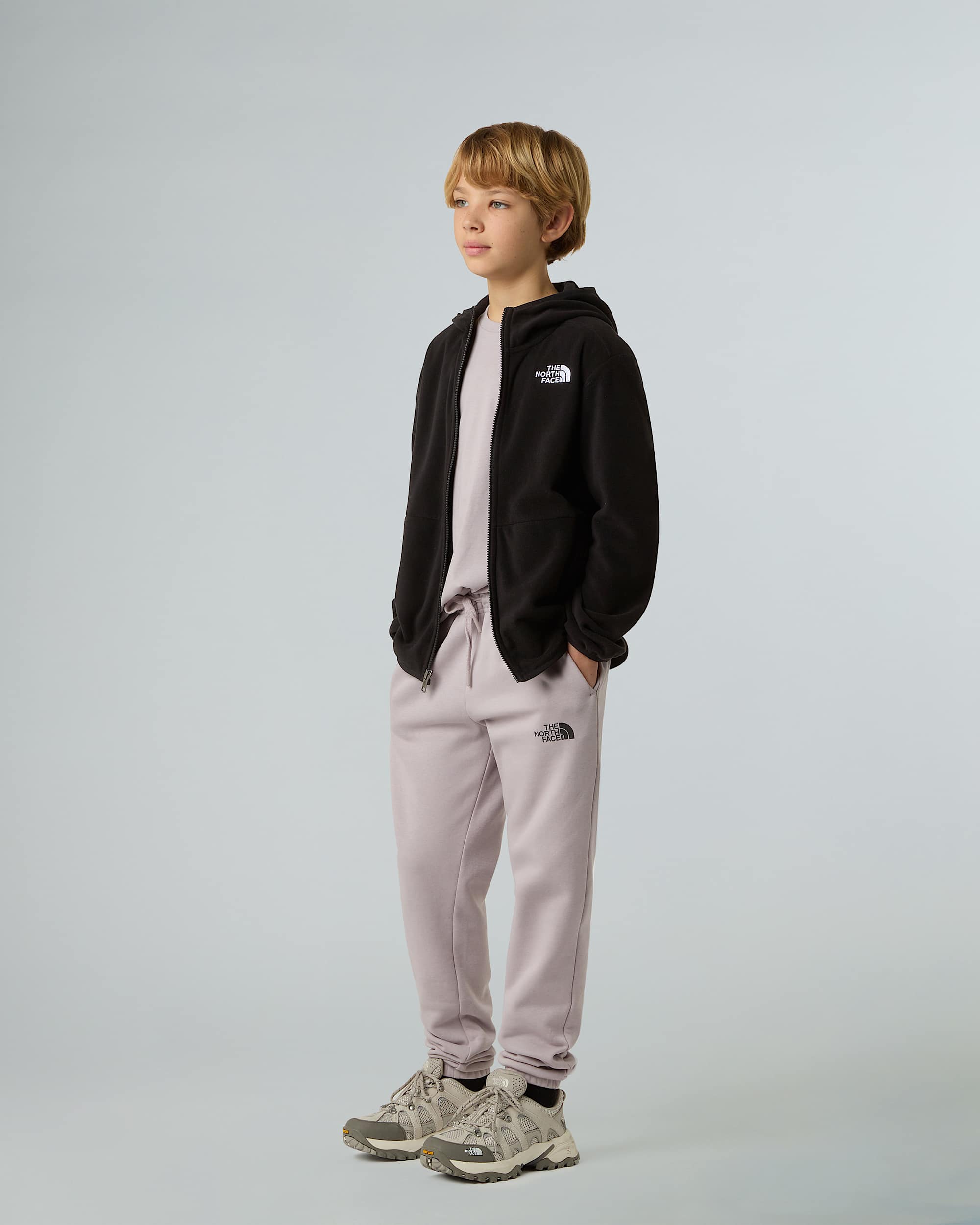 Teens Glacier Hooded Fleece Jacket TNF ALT1