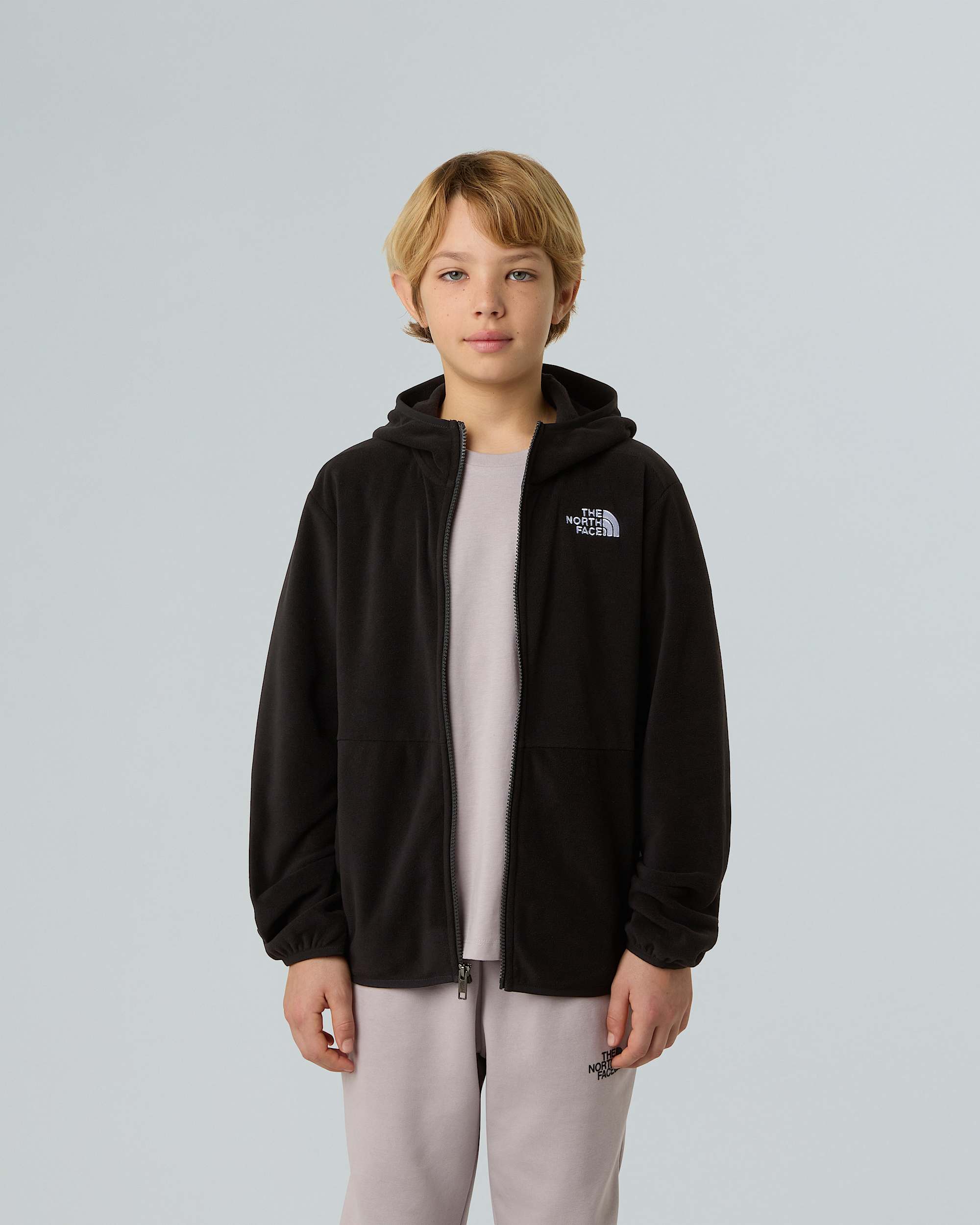 Teens Glacier Hooded Fleece Jacket TNF ALT3