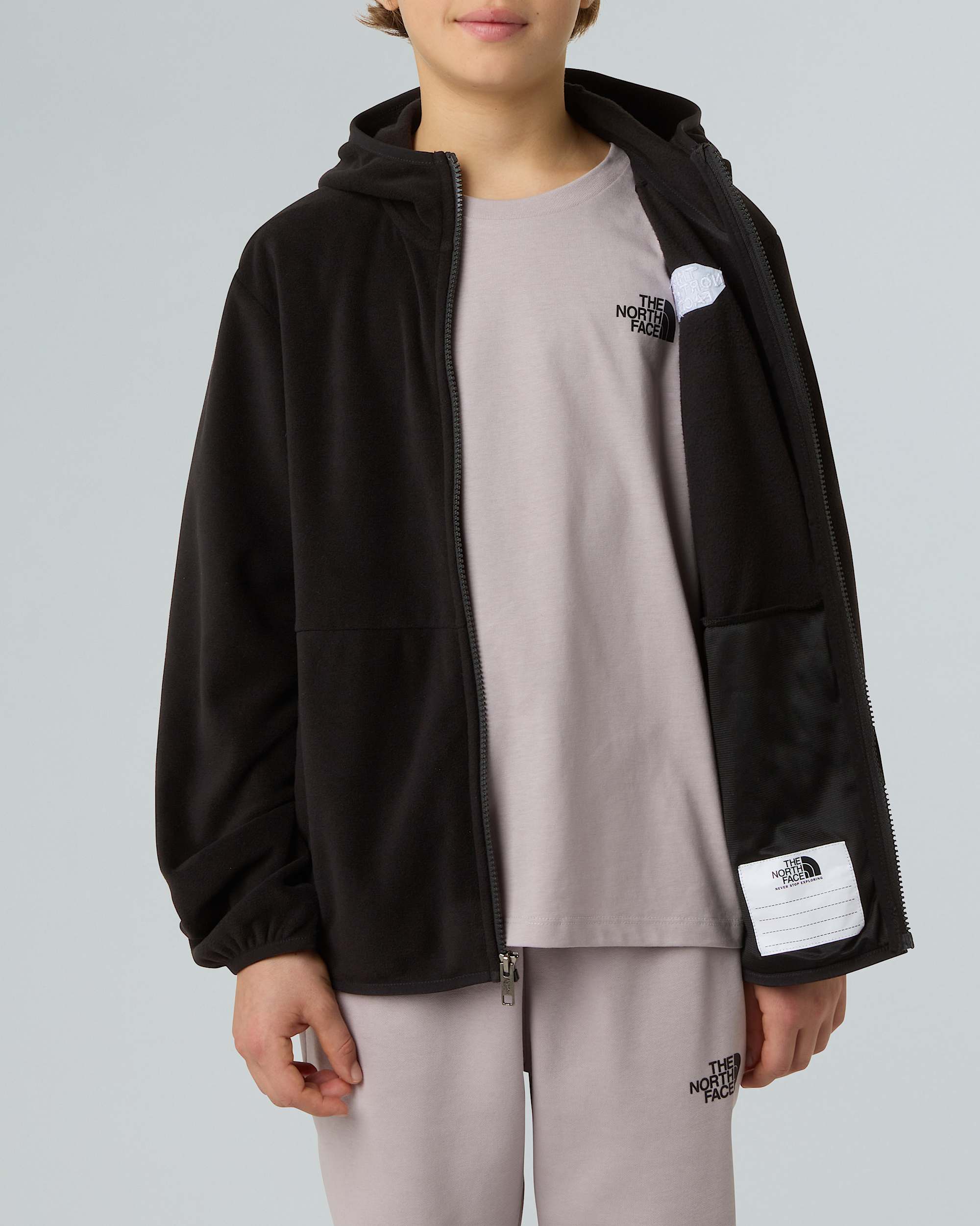 Teens Glacier Hooded Fleece Jacket TNF ALT6
