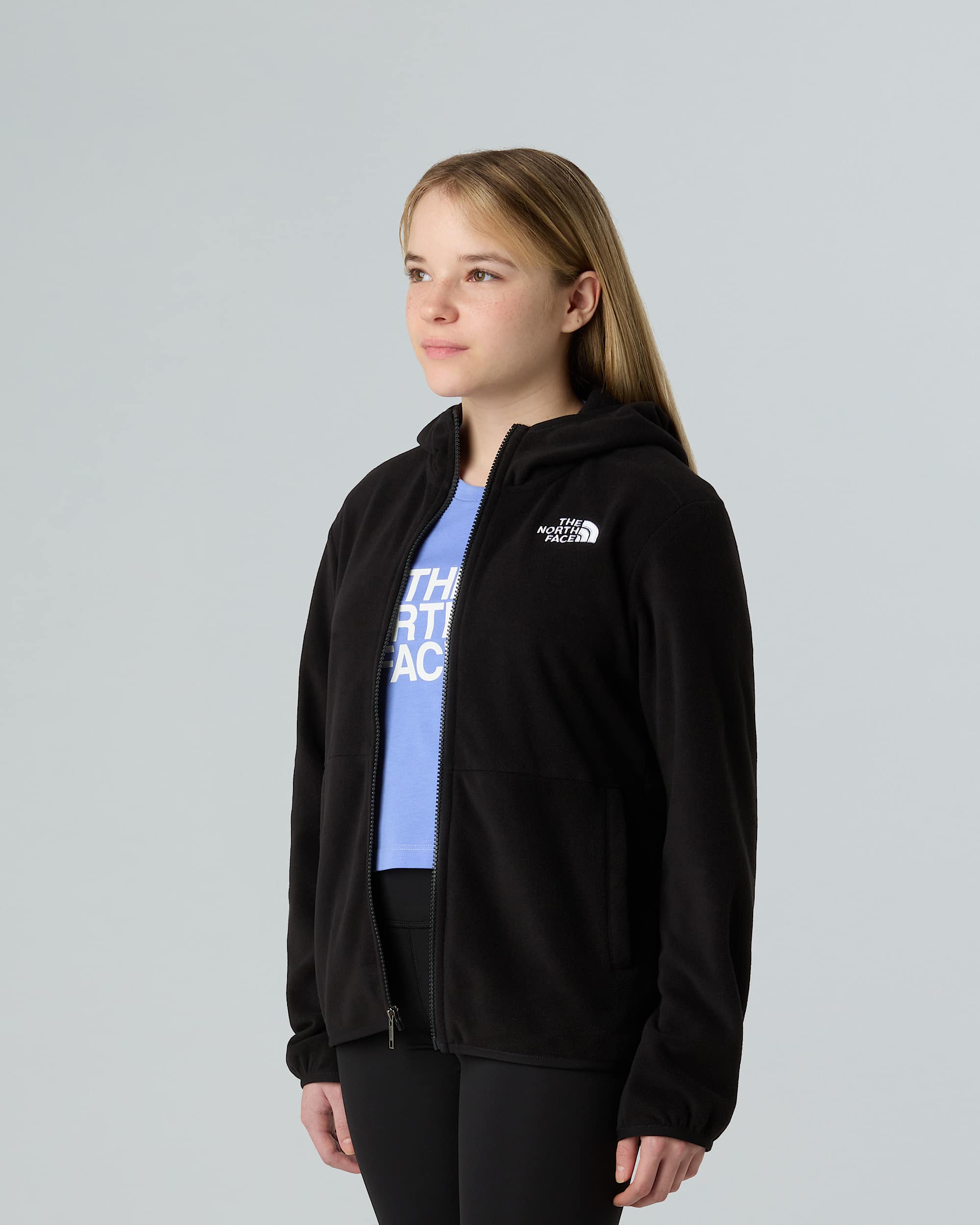 Teens Glacier Hooded Fleece Jacket TNF ALT9