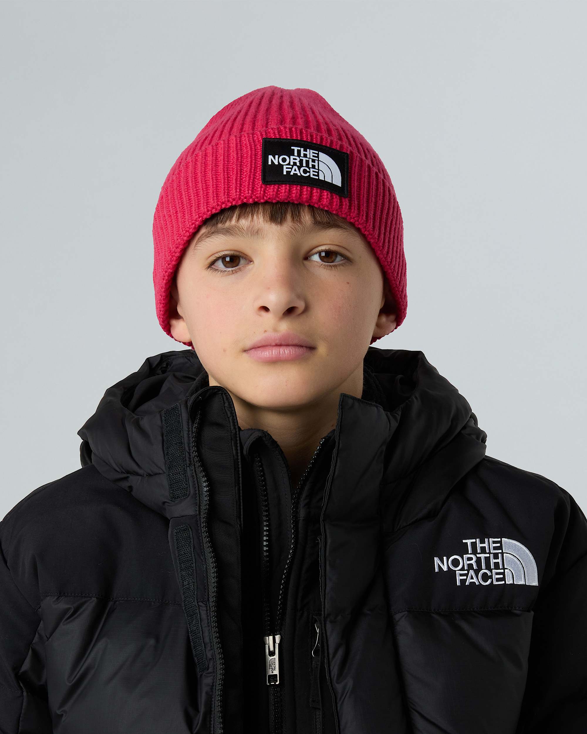 TNF Logo Boxbeanie met omslag voor kids TNF ALT12