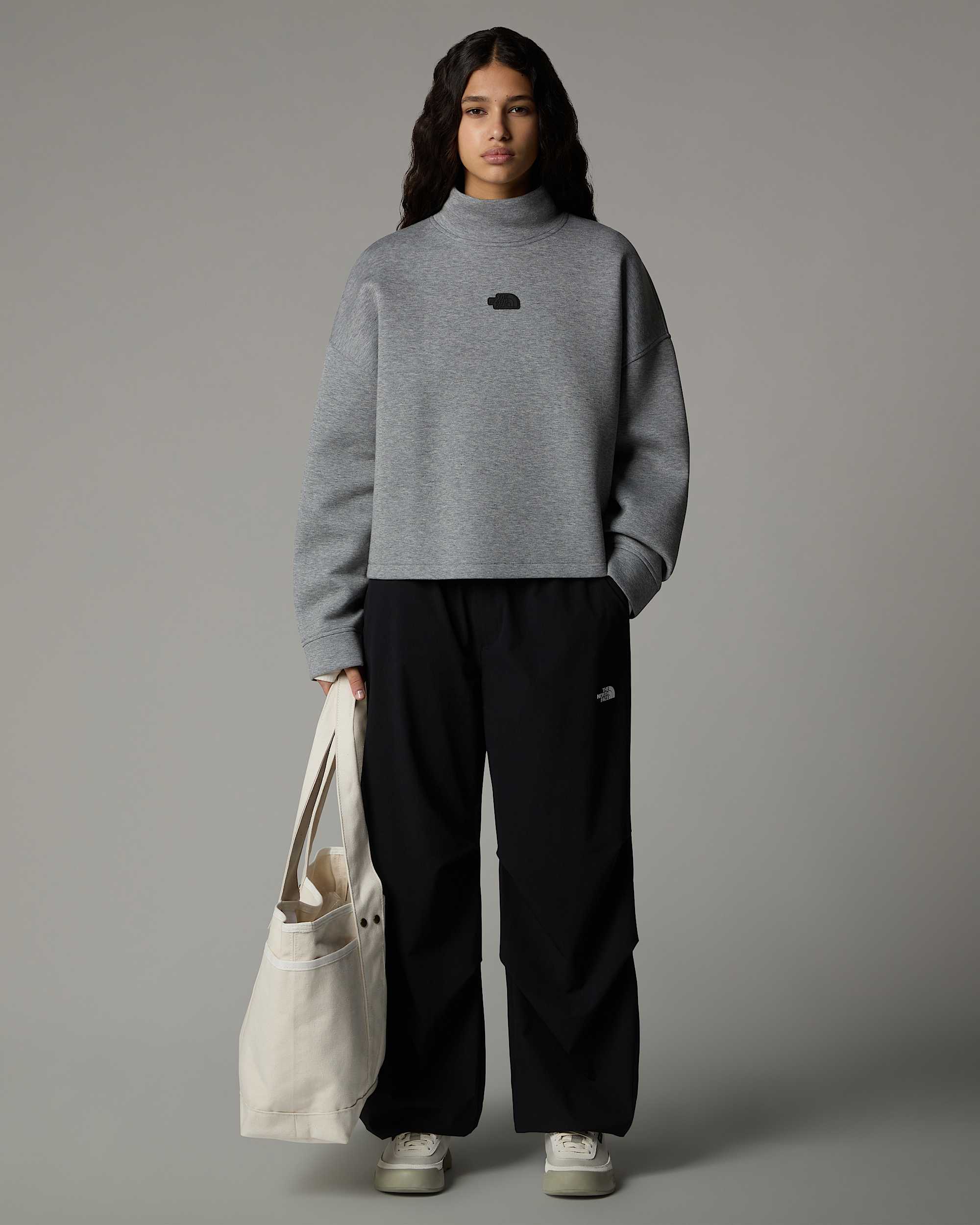 Womens Mock Neck Sweatshirt TNF ALT5
