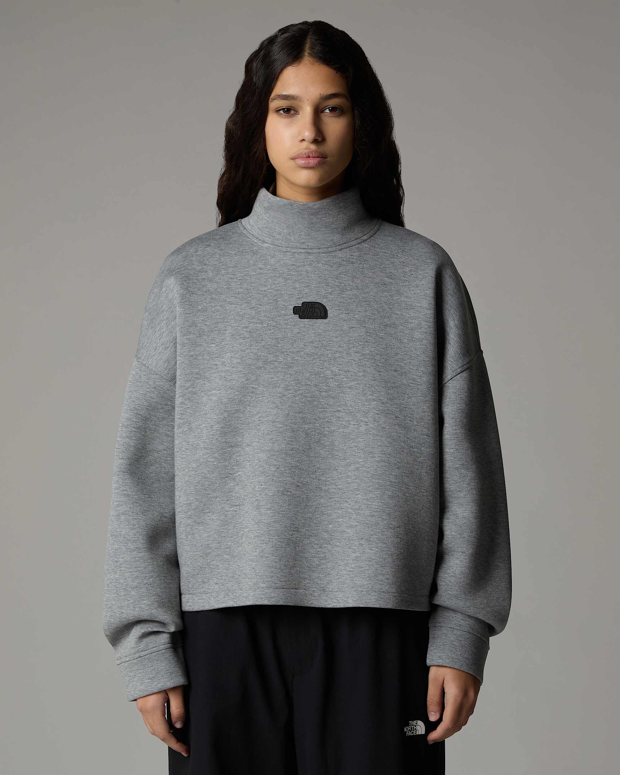 Womens Mock Neck Sweatshirt TNF ALT4