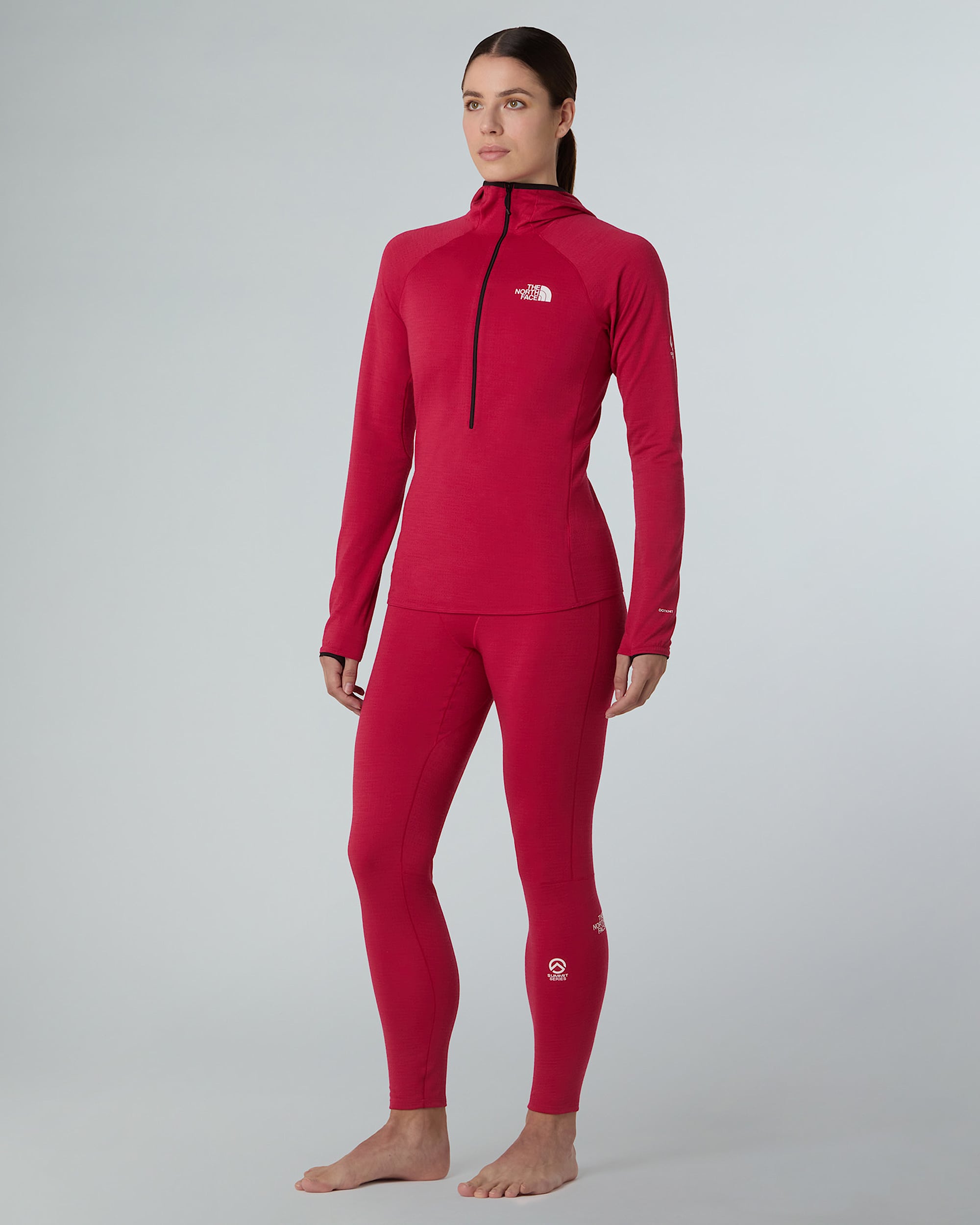 Womens Summit DotKnit AMK Hooded Baselayer TNF ALT1