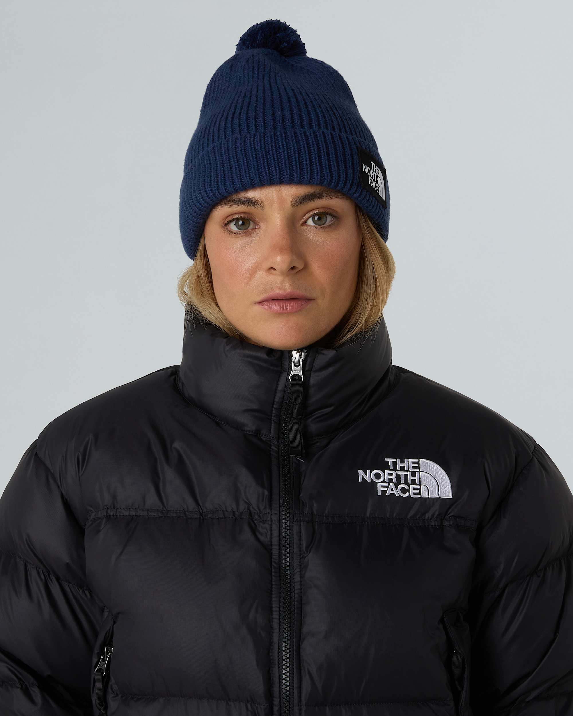 TNF Logo Box Pom Beanie TNF ALT12