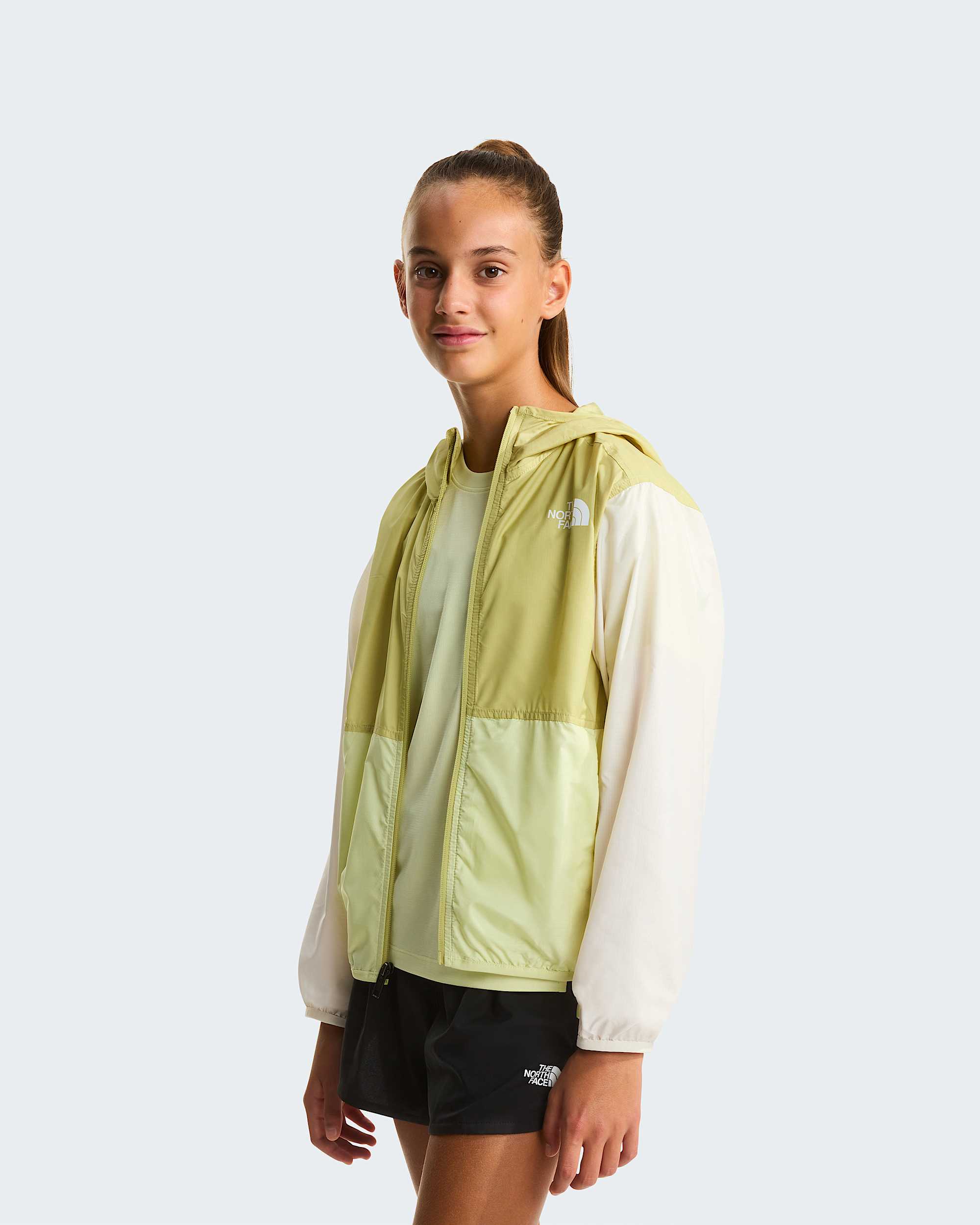 Giacca a vento Cyclone da ragazza TNF Lemon MistPearWhite Dune ALT2