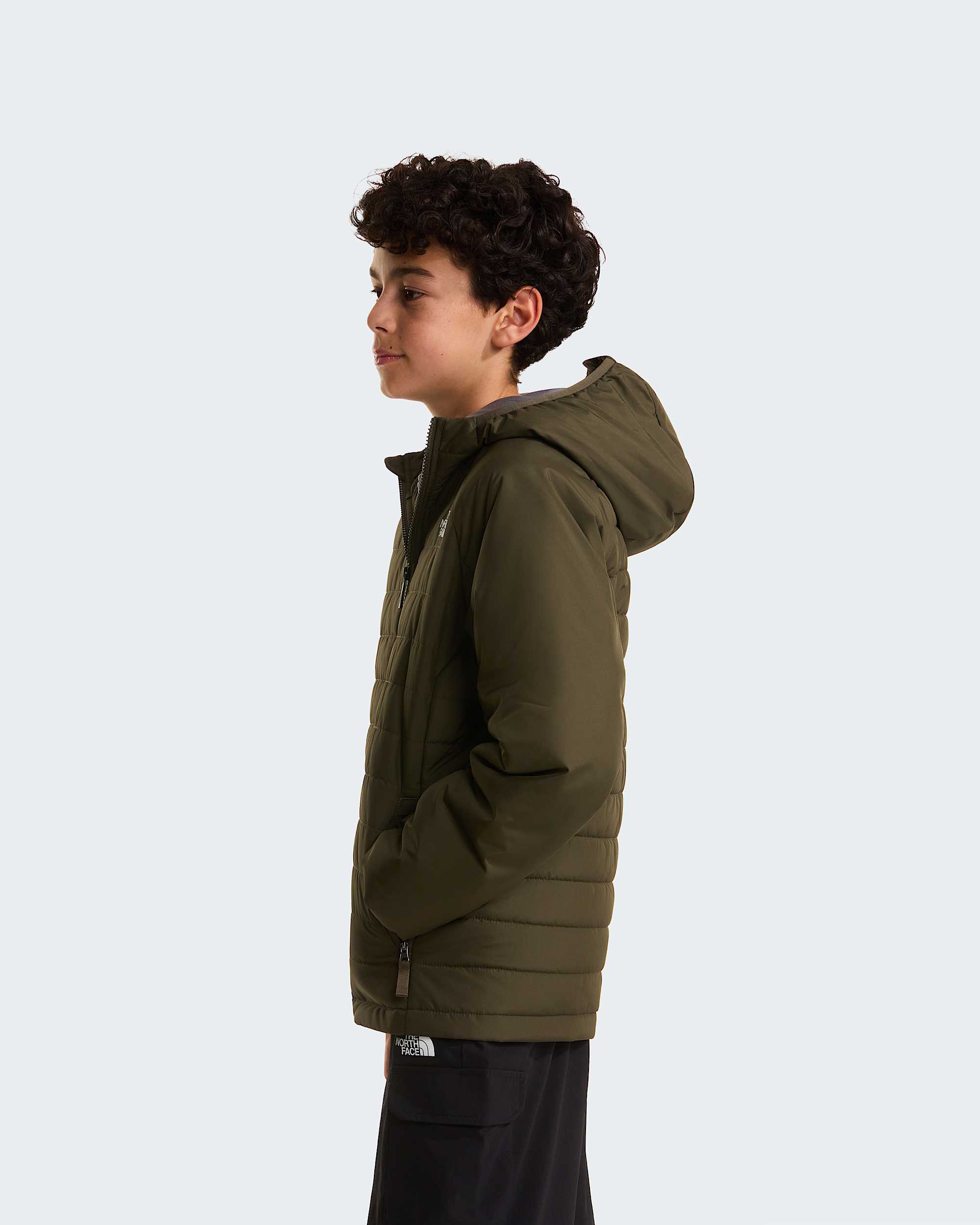 Synthetische Never Stopjas voor jongens TNF New Taupe Green ALT2