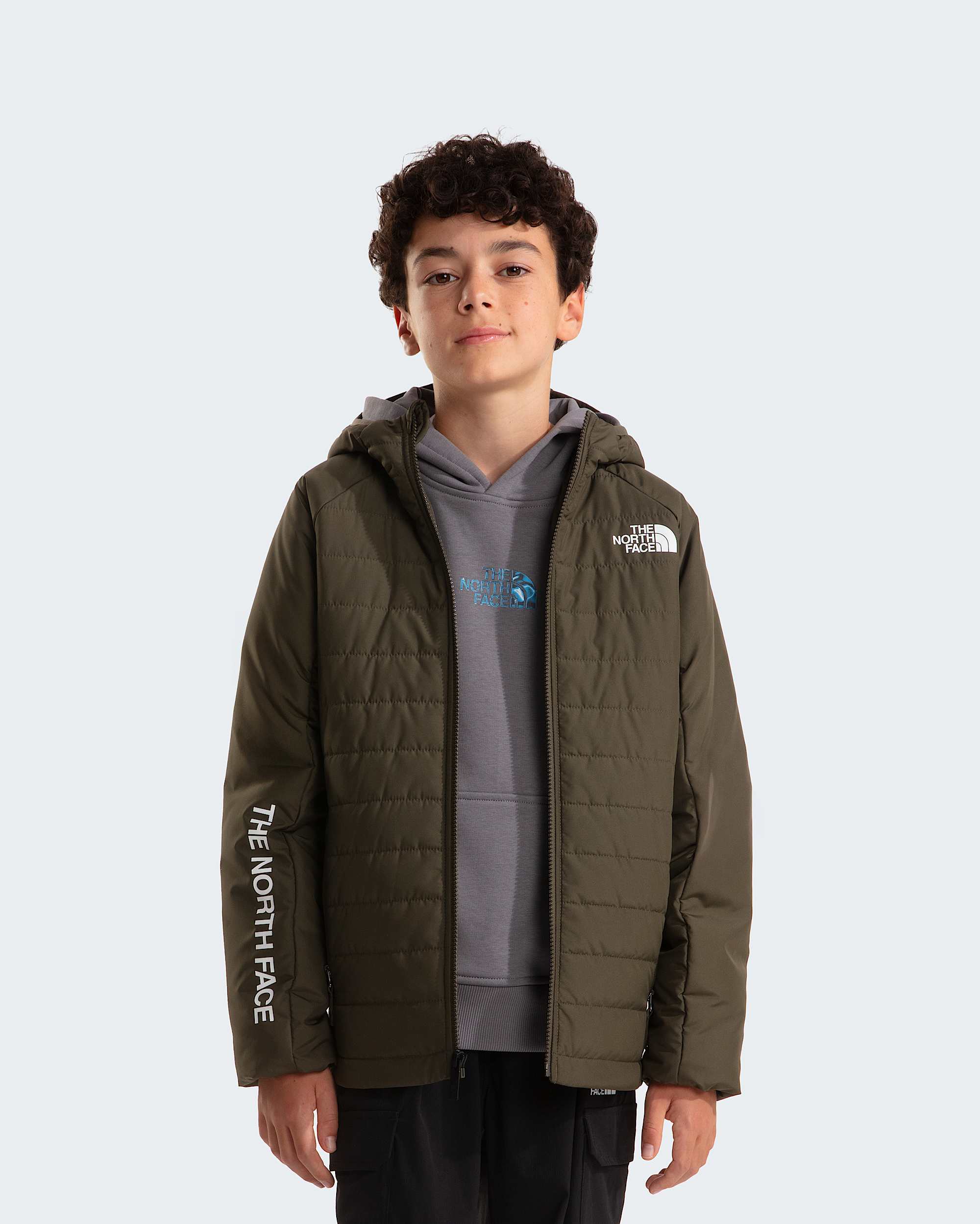Synthetische Never Stopjas voor jongens TNF New Taupe Green ALT4