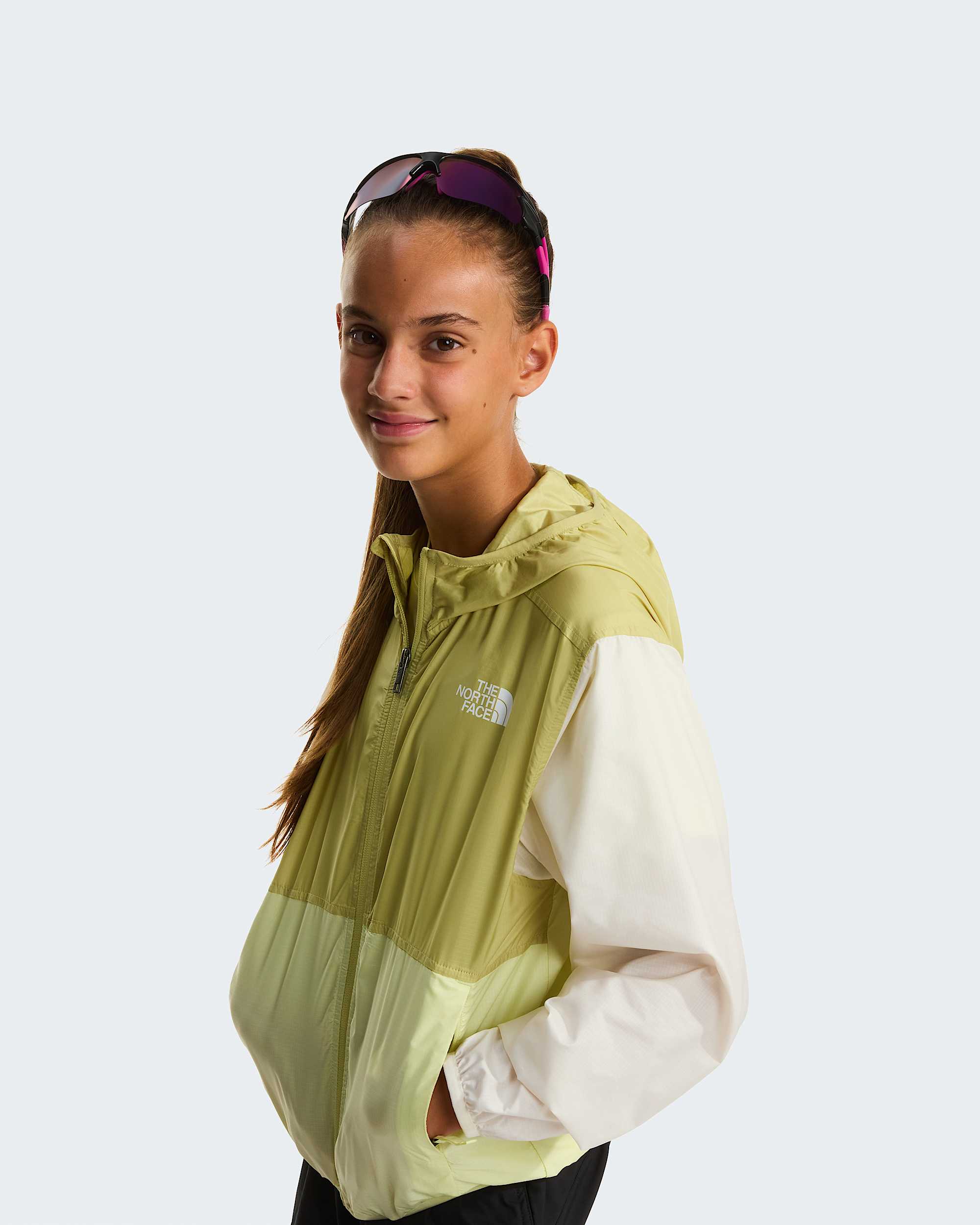 Giacca a vento Cyclone da ragazza TNF Lemon MistPearWhite Dune ALT8