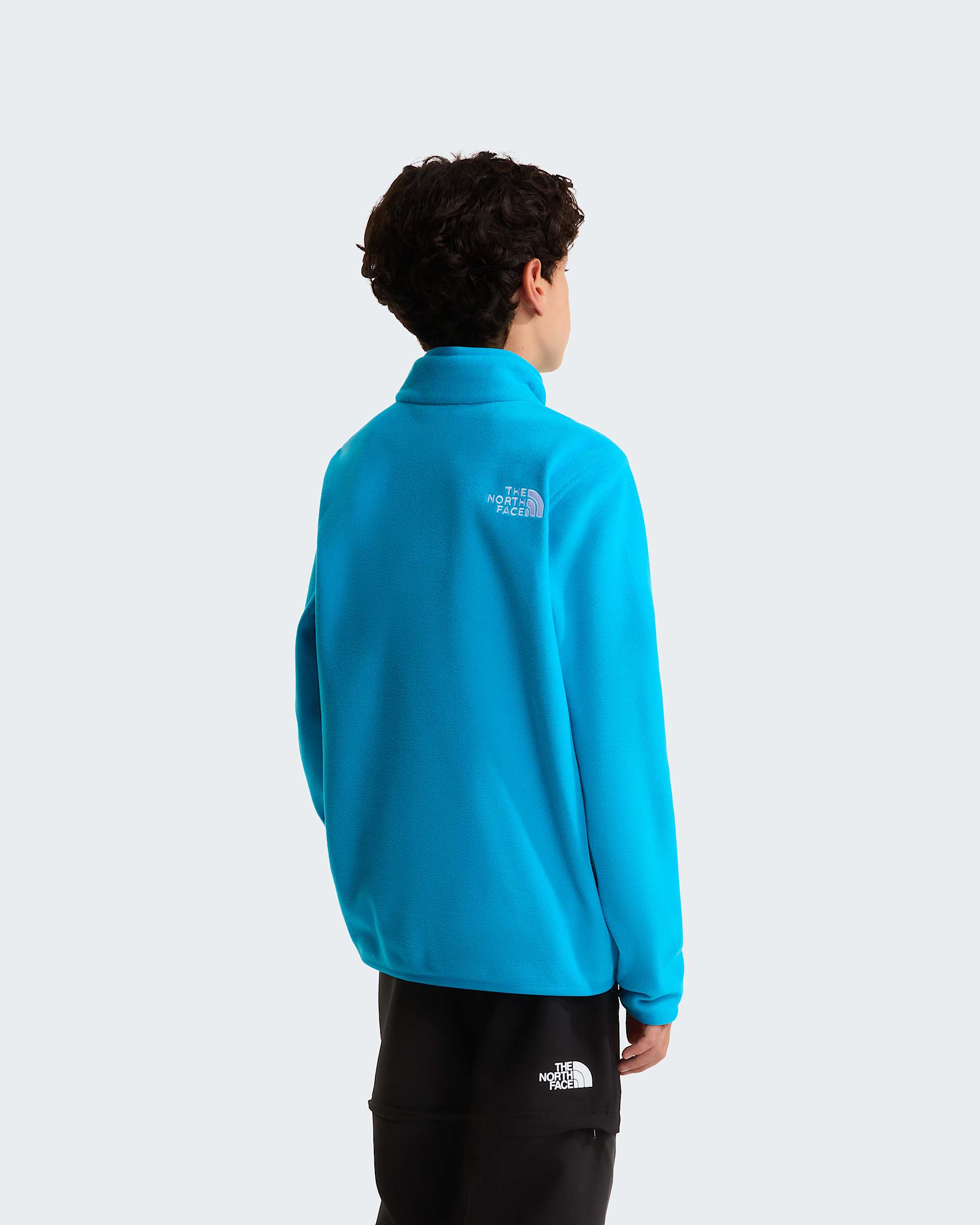Glacierfleece met kwartrits voor tieners TNF Meridian Blue ALT3